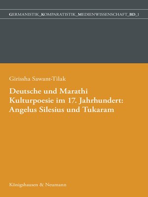 cover image of Deutsche und Marathi. Kulturpoesie im 17. Jahrhundert